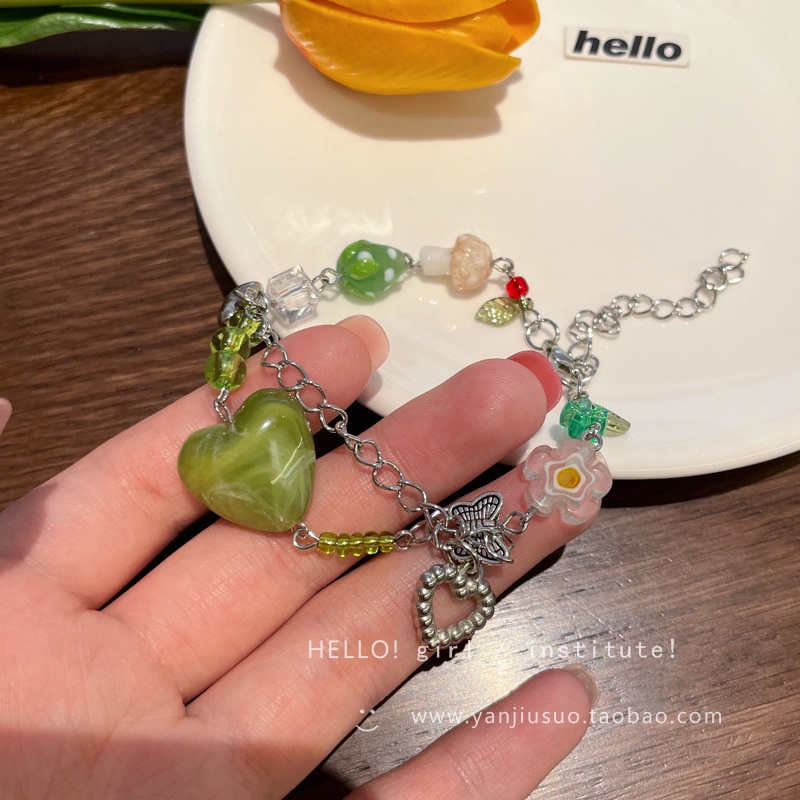 Vòng Tay Dây Xích Mặt Hình Hoa / Bướm / Ngôi Sao / Trái Tim Nhiều