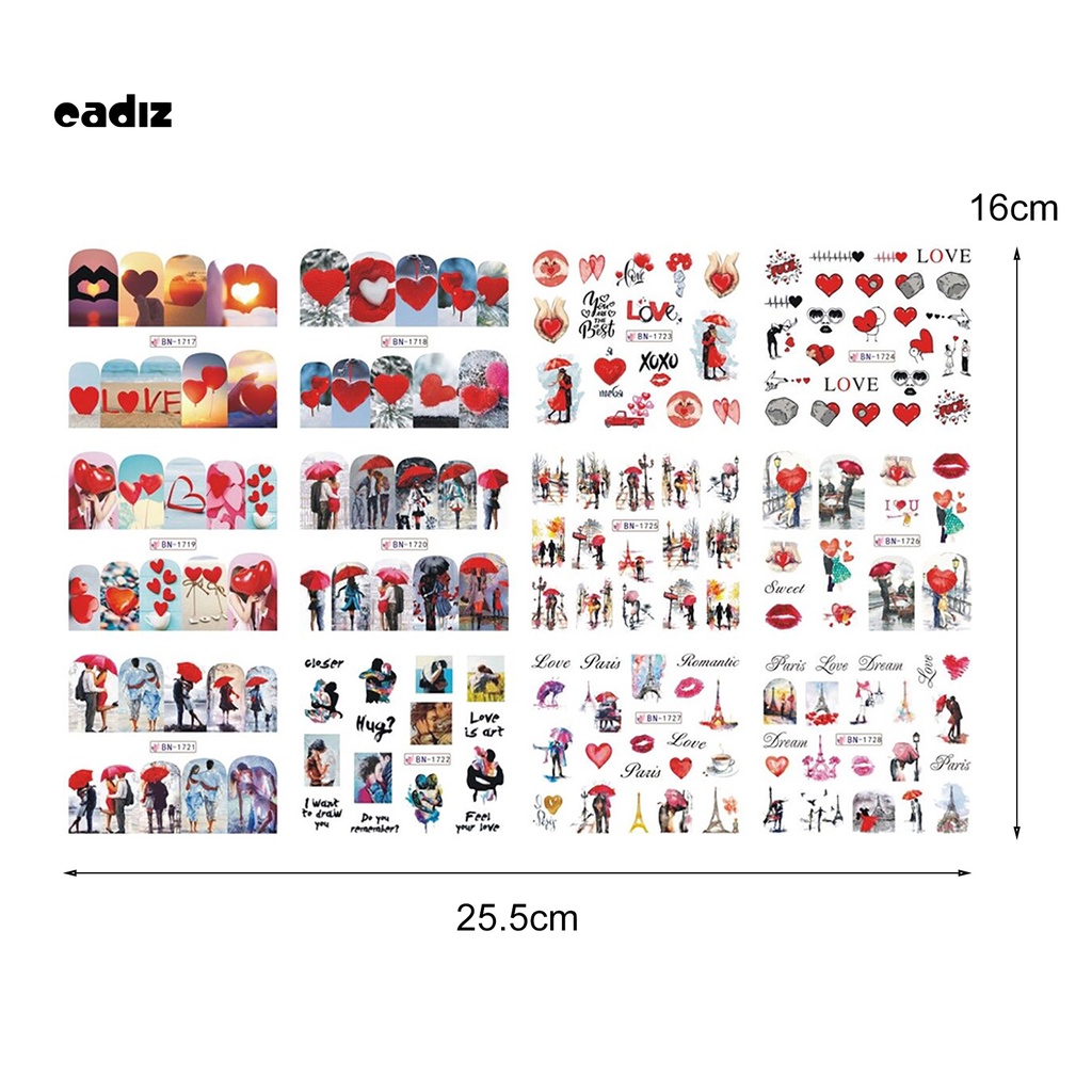 [Hàng mới về] Miếng dán trang trí móng tay siêu mỏng nhiều kiểu dáng độc đáo