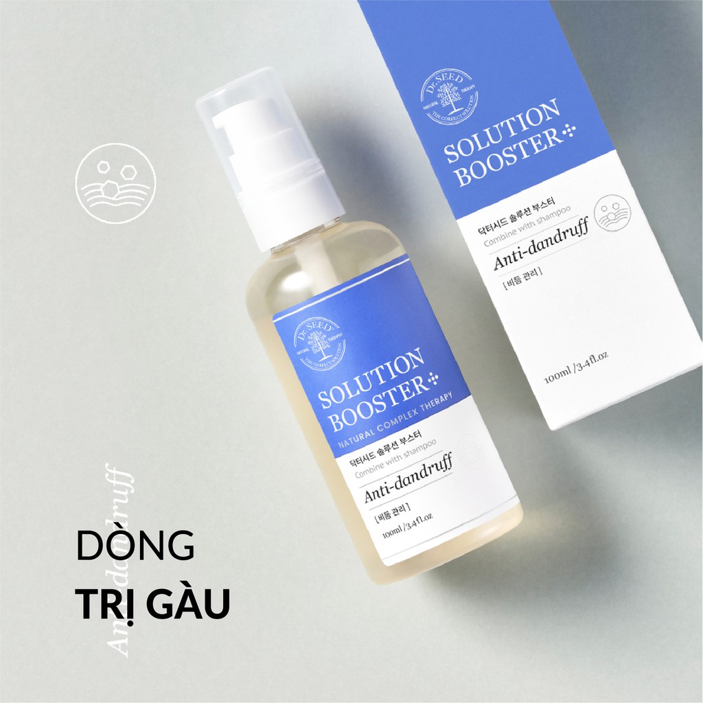 Serum Dưỡng Tóc Giảm Gàu Ngứa DR SEED Solution Bootster Anti-Dandruff Loại Bỏ Bã Nhờn Hiệu Quả Trên Da Đầu 100ml