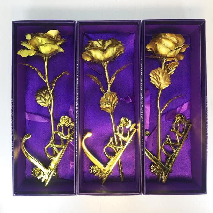 [ chất lượng cao- uy tín] Hoa hồng mạ vàng 24K có đế bông màu vàng 🌹 | BigBuy360 - bigbuy360.vn