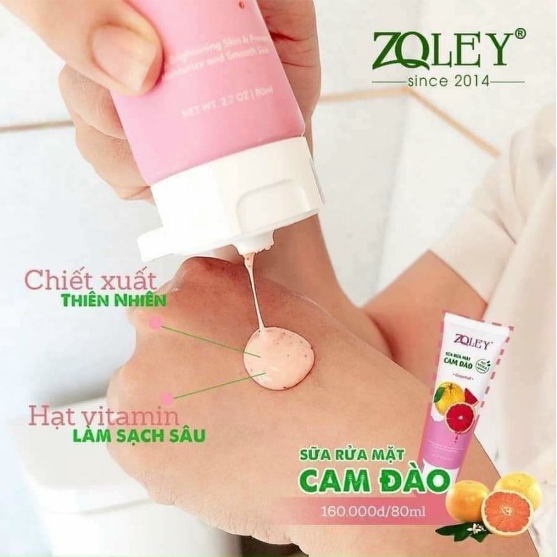 [[Khuyễn mãi]] Sữa rửa mặt Cam Đào Zoley