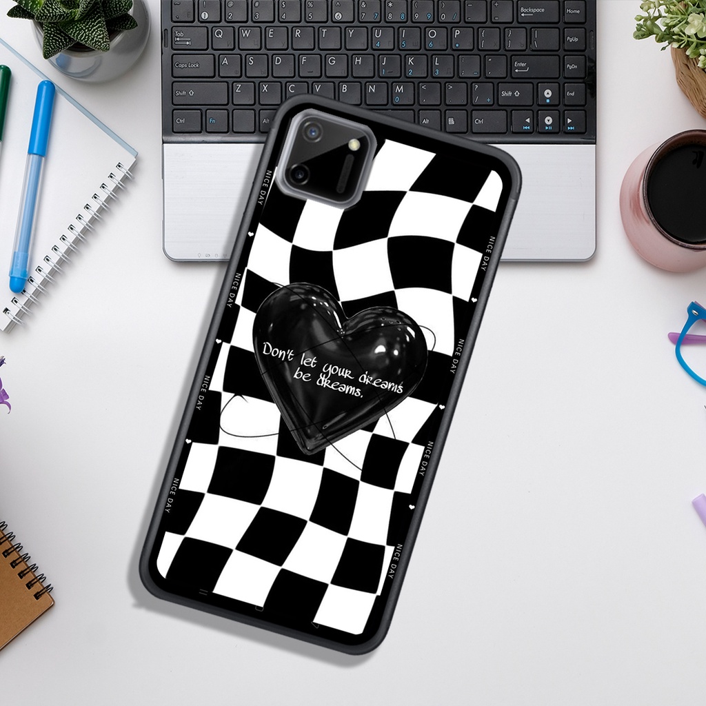 Ốp Lưng OPPO REALME C11 - C11 2021 - C20 - C35  , In Hình &quot;Black Heart&quot; Phong Cách Đẹp.