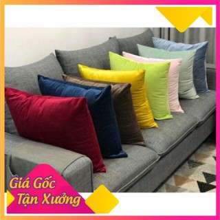 Vỏ gối tựa lưng sofa chất liệu nhung mịn cao cấp cỡ 45x45cm (Không kèm ruột)