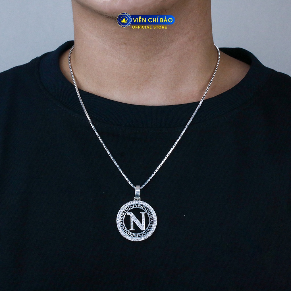 Mặt dây chuyền bạc nam chữ N chất liệu bạc S925 thời trang phụ kiện trang sức nữ Viễn Chí Bảo M300514-NH