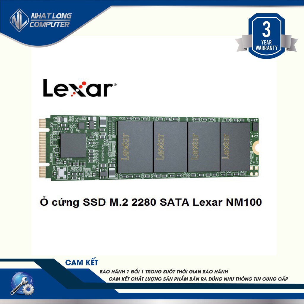 Ổ cứng SSD M2 2280 Sata Lexar NM100 512Gb/256GB/128GB-Tăng Tốc Máy Cực Nhanh