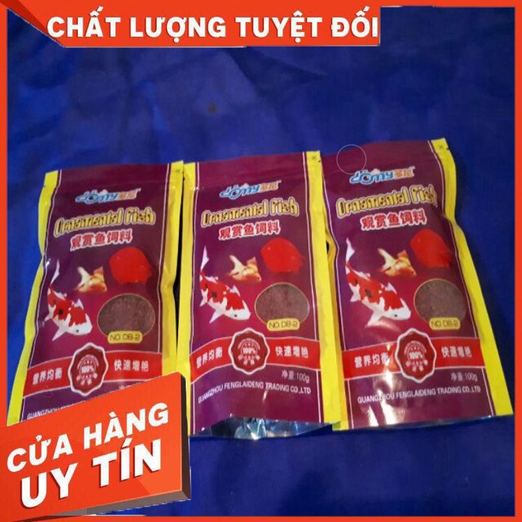 Bộ 5 gói thức ăn cá cảnh, cá koi, cá chép coi loại 100g