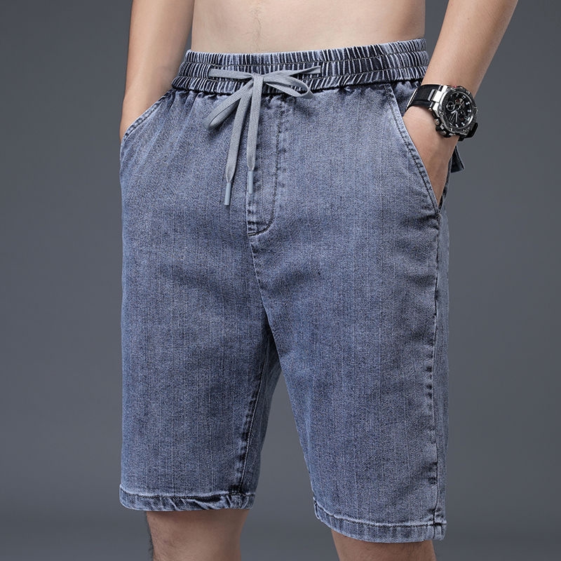 Quần Short Jeans Lưng Thun Thời Trang Cho Nam