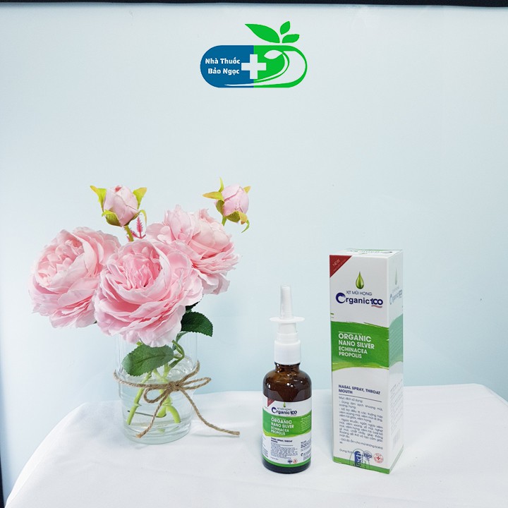 Xịt mũi,họng Organic 100 giúp làm sạch khoang mũi,xoang,họng
