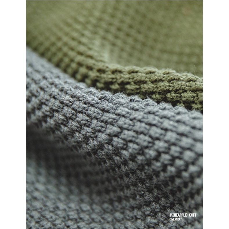 Áo sweater Maden chất vải dày họa tiết trái dứa kiểu Nhật Bản cổ điển cho nam