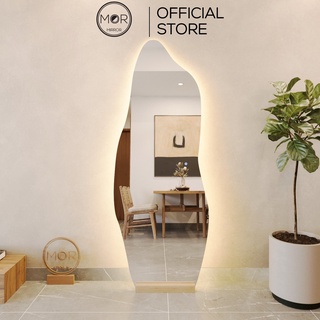 Gương Toàn Thân Hình Hạt Đậu Cảm Ứng Led Cao Cấp MOR MIRROR Nhiều Kích Thước Đầy Đủ Đế Gỗ Và Phụ KIện 