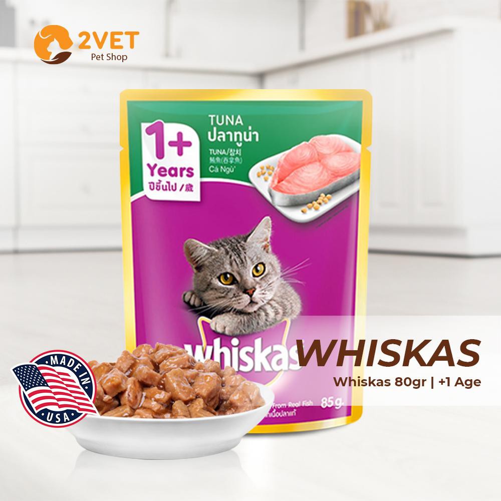 Thức Ăn Pate Cho Mèo - Whiskas - Thương Hiệu Nổi Tiếng - Gói Vừa - Tiện Lợi - Nhiều Dinh Dưỡng