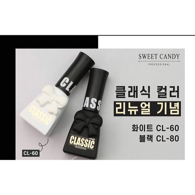 Sơn gel màu trắng, đen Candy hàn quốc [ lẻ 1 chai ]
