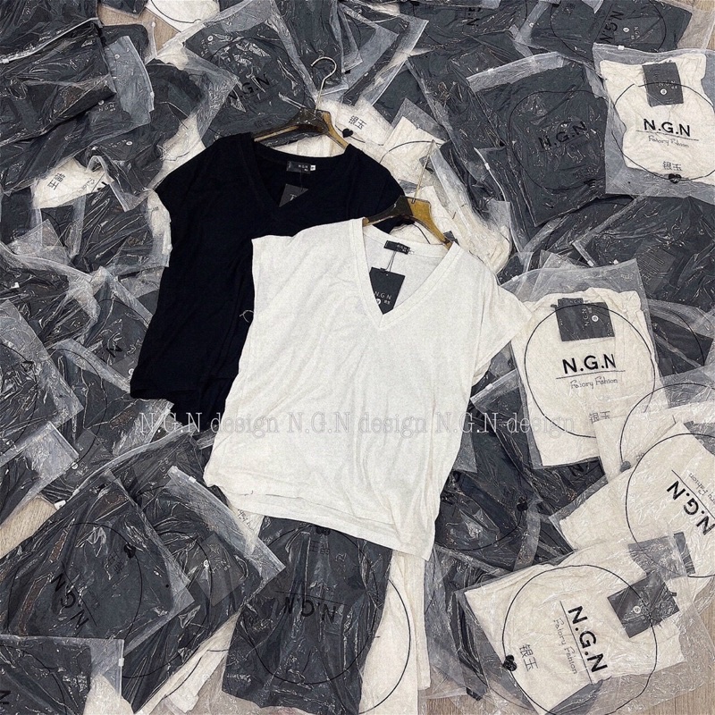 Áo phông cổ tim basic (loại đẹp)