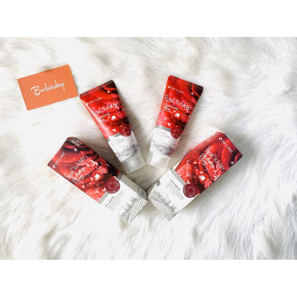 SỮA RỬA MẶT CHIẾT XUẤT HOA HỒNG 3W CLINIC ROSE WATER