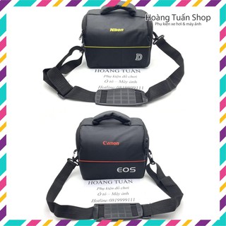 Túi chống sốc máy ảnh DSLR đeo hông ngang Canon Nikon và trơn