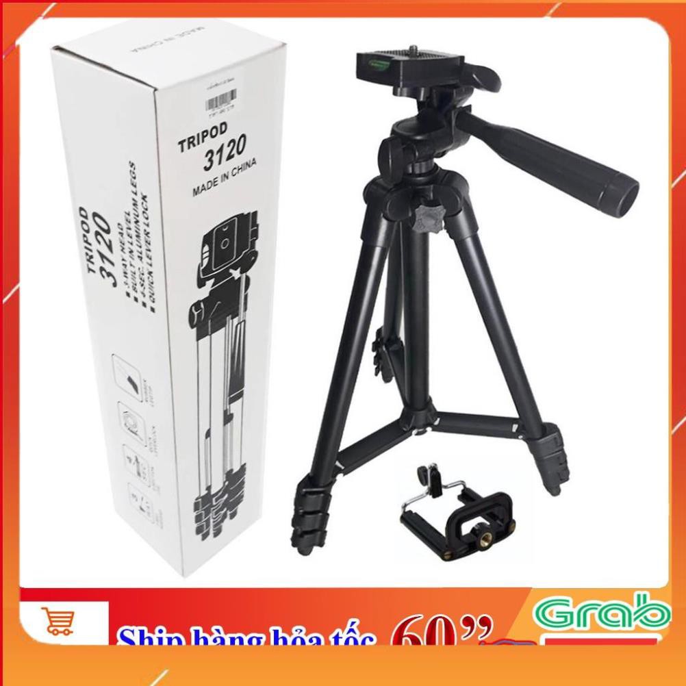 (Hàng Loại 1) Gậy 3 chân chụp hình máy ảnh, điện thoại Tripod TF - 3120 Full hộp và bao đeo