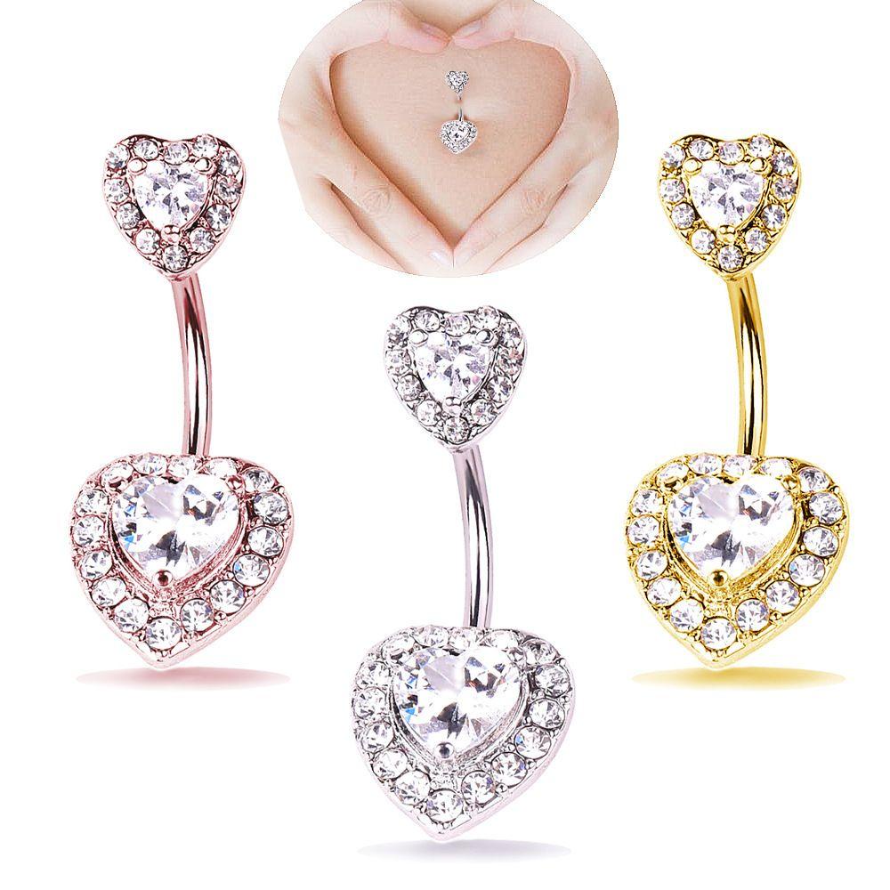 Nút Bụng MAXG Mới|Nhẫn Đính Đá Zircon Sang Trọng|Khuyên Xỏ Cơ Thể Thời Trang Cá Tính