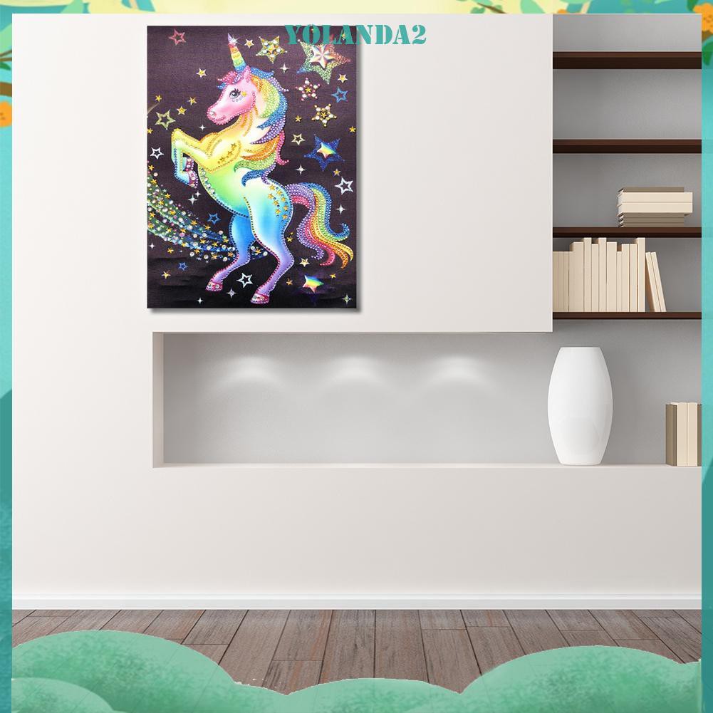 Bộ Tranh Đính Đá 5d Tự Làm Hình Chú Ngựa Độc Đáo