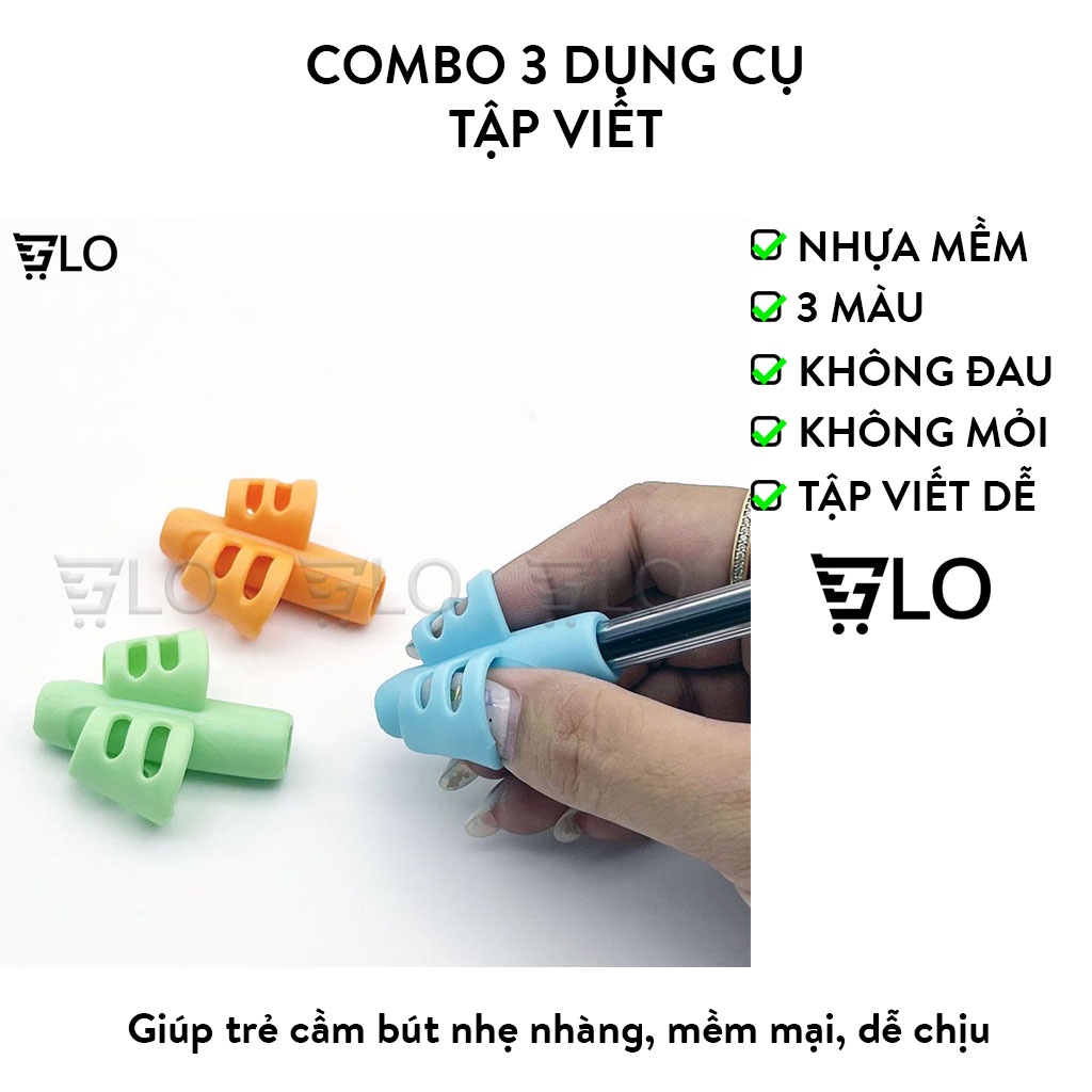 Bộ 3 Dụng Cụ Tập Viết Chữ Đẹp Cho Bé, Giúp Cầm Bút Viết Một Cách Nhẹ Nhàng Và Dễ Dàng