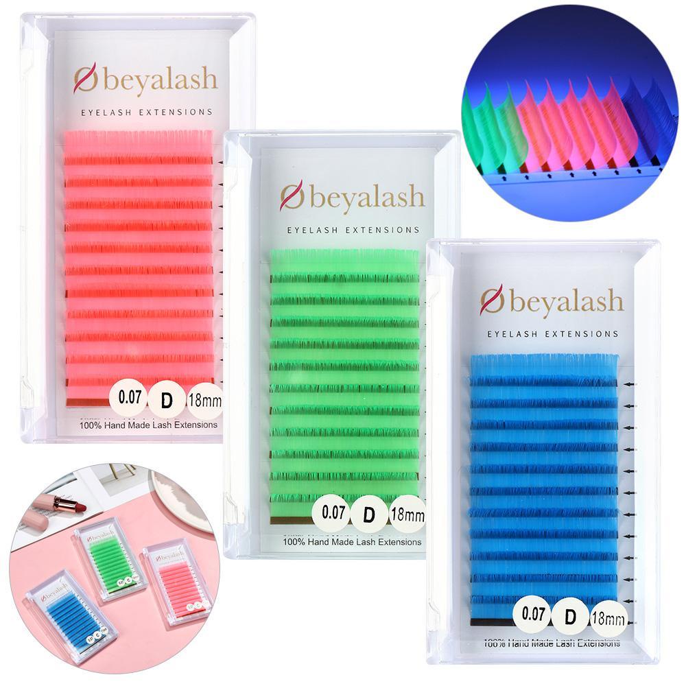 Lông Mi Giả Nối Dài Lông Mi Màu Neon Dạ Quang UV