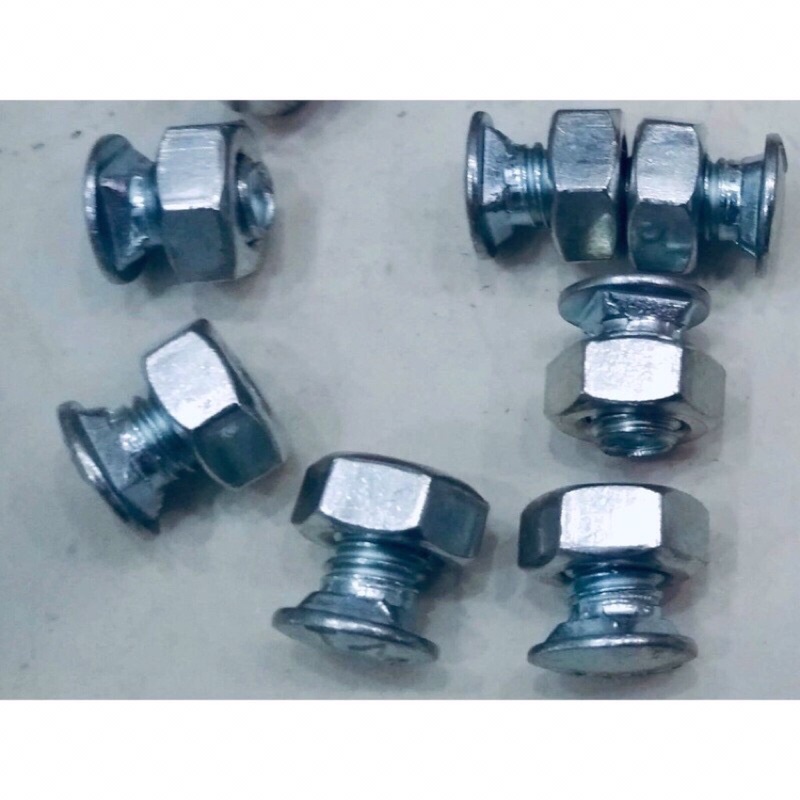 Combo 100 con bulong Ốc ,ke góc bắt kệ sắt V lỗ đa năng hàng có sẵn