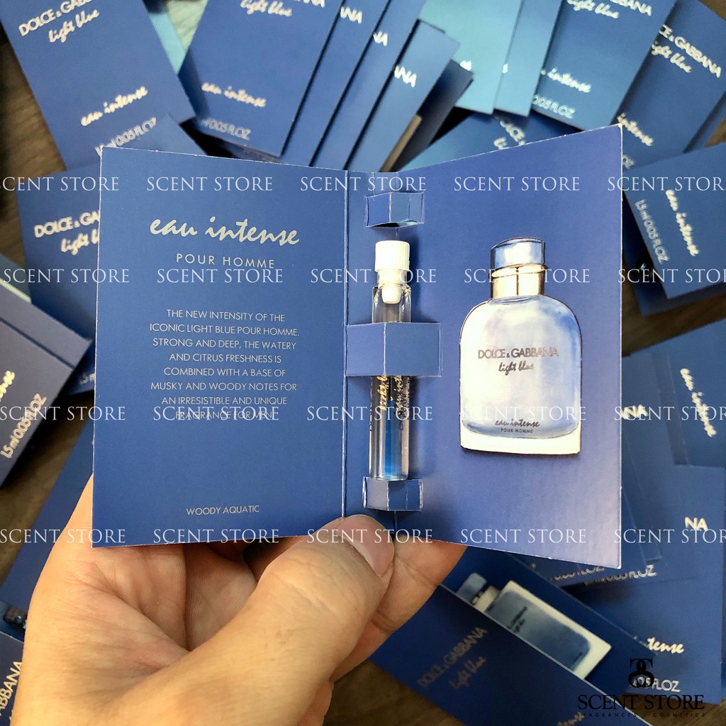 Scentstorevn - Vial chính hãng nước hoa D&G Light Blue Eau Intense for Man, For Woman [1.5ml]