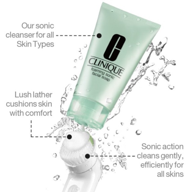Sữa rửa mặt Clinique foaming sonic soap dành cho mọi làn da