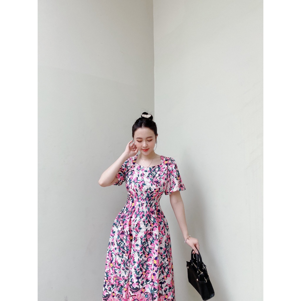 ĐẦM XÒE HOA HỒNG TIỂU THƯ TAY BỒNG-DAM01