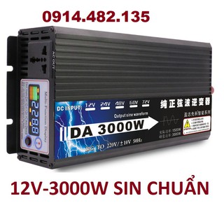 Bộ đổi nguồn inverter 12v lên 220v 3000W Sóng Sin chuẩn