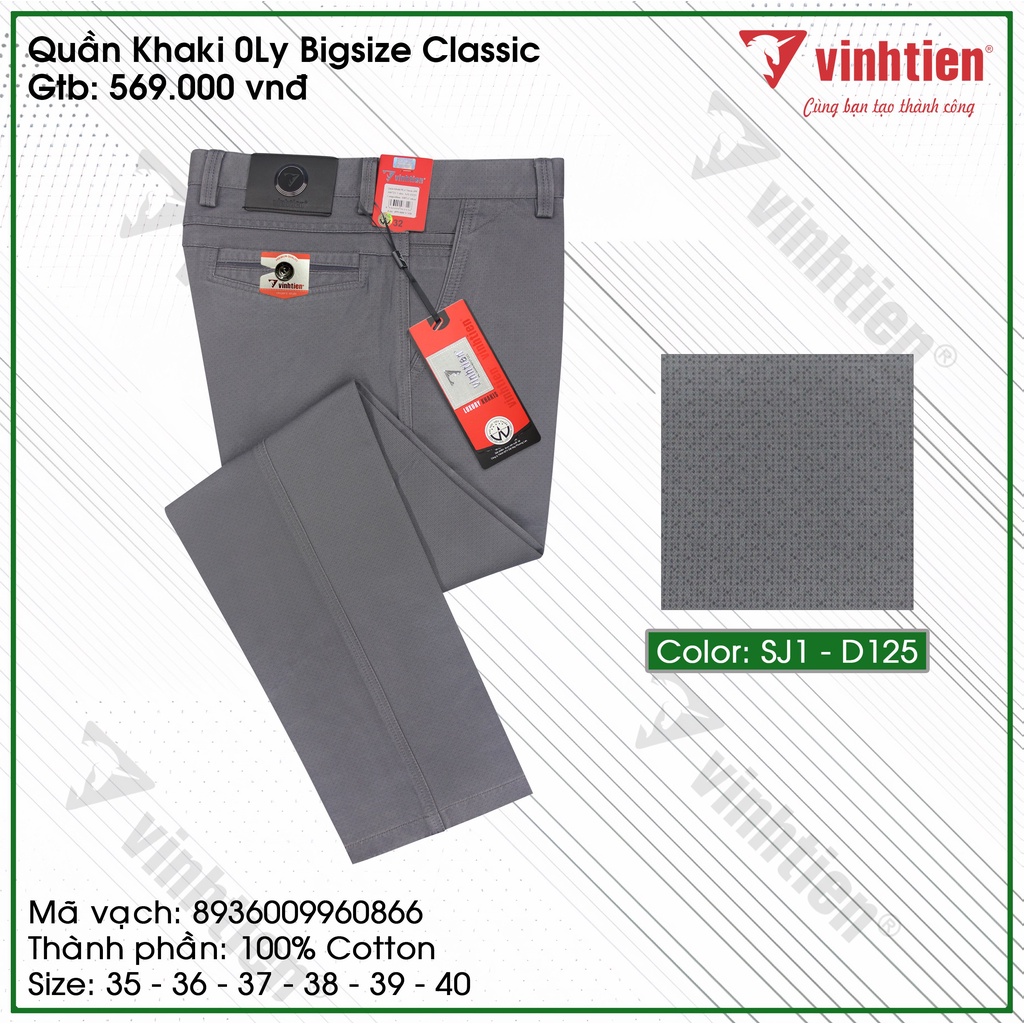 Quần KaKi Size Đại 0Ly Classic 569 Vĩnh Tiến - Nhiều Màu