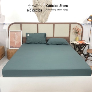 Bộ chăn ga gối Cotton Tici MD.Decor - Bedding trơn màu phong cách hàn quốc nhiều kích thước M2,M4,M6,M8