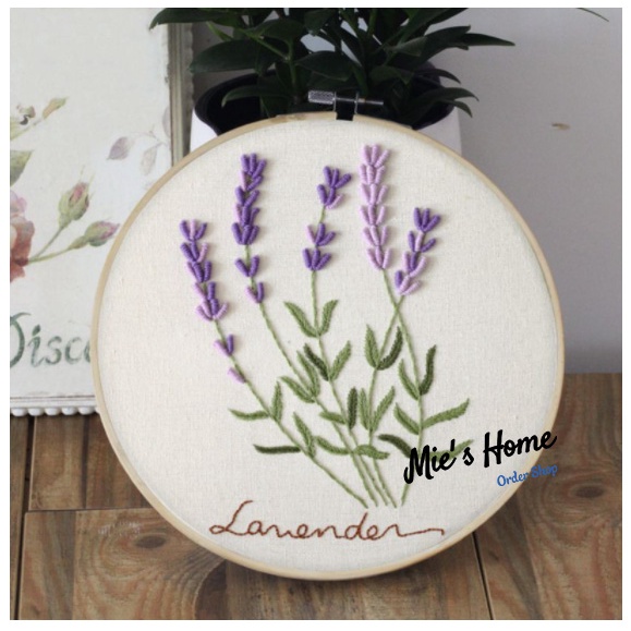 Kit thêu tay - DIY Bộ nguyên liệu thêu tranh CÚC HỌA MI   / MIE HANDMADE