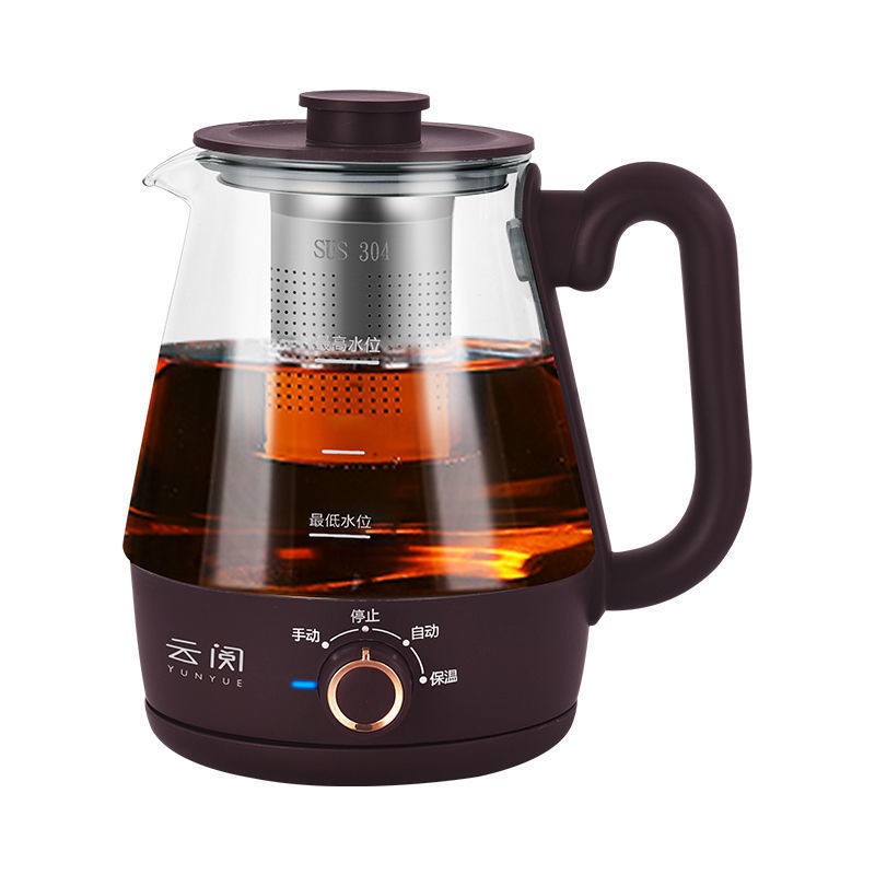 Màu đen Yunyue hấp trà tự động Ấm trà, pha giữ ẩm, đa chức năng, gia dụng loại nhỏ, sức khỏe dung tích lớn