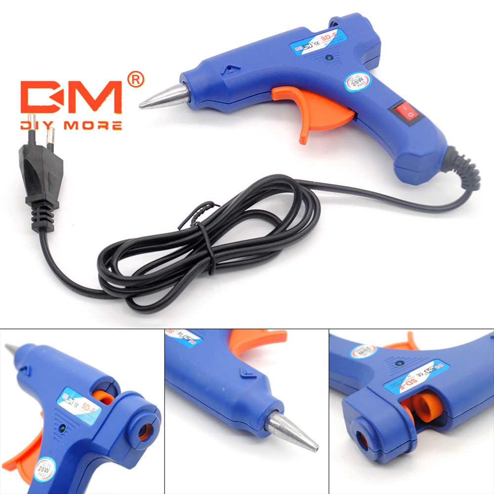 Dụng cụ bắn keo DIYMORE 20w phích cắm EU kèm keo 7mm tiện lợi