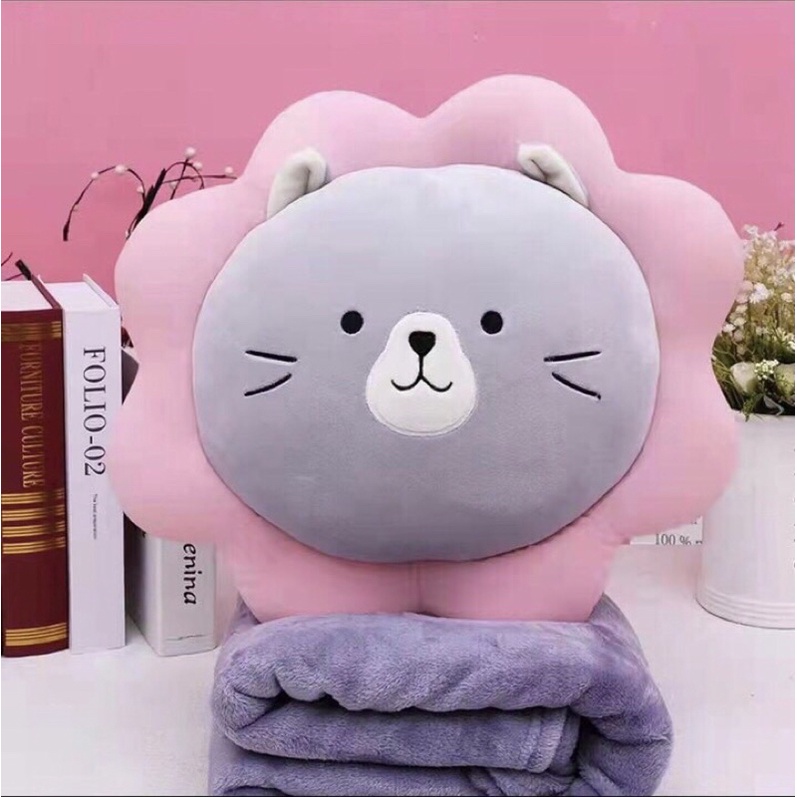 Bộ chăn gối văn phòng 2 trong 1 bé mây biểu cảm