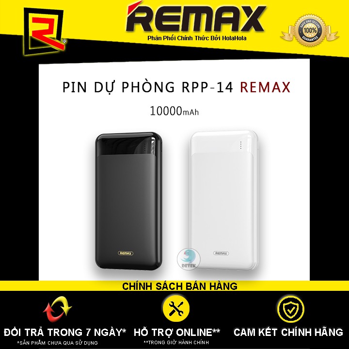 PIN DỰ PHÒNG 10000MAH REMAX RPP-147 JANY SERIES 2 CỔNG USB