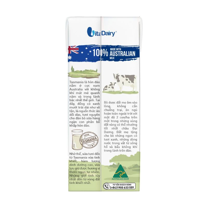 Thùng 24 hộp Sữa non tươi VitaDairy Colos Fresh Milk 180ml