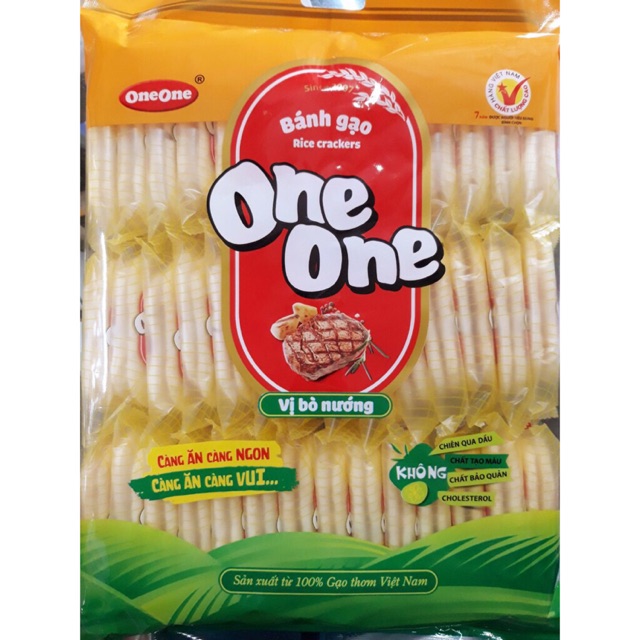 Thanh Hoá - Bánh Gạo Mặn One One Vị Bò Nướng Gói 230g