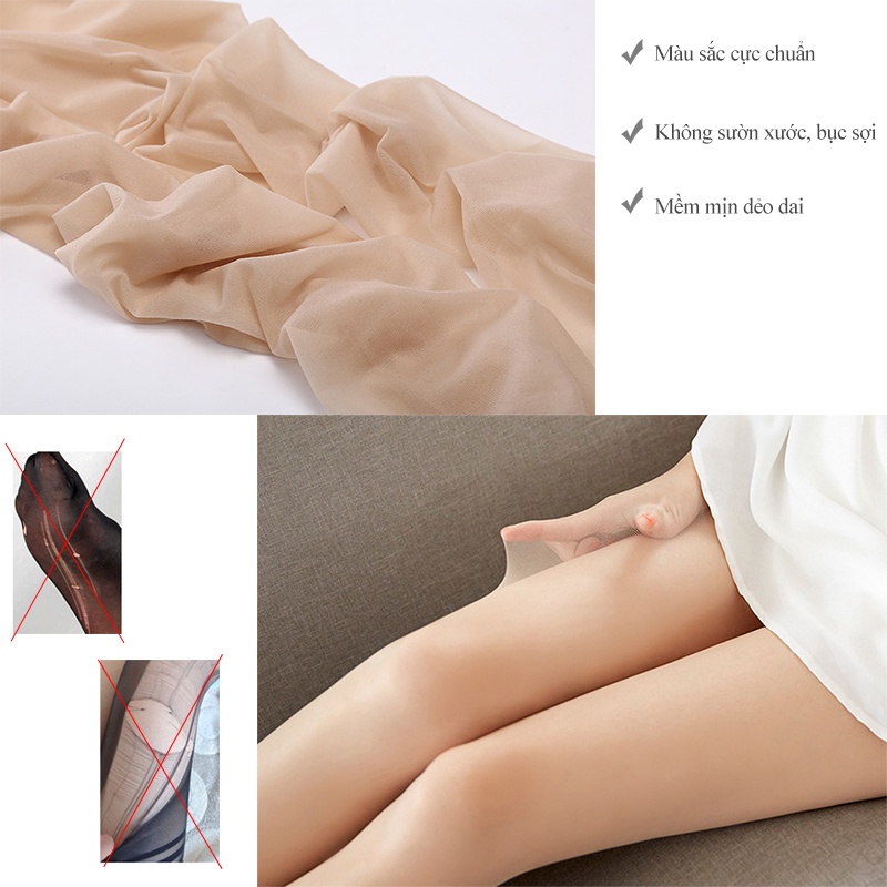 Quần tất da nữ, tất da quả dứa siêu dai siêu mỏng sexy, không sườn xước màu sắc cực chuẩn - TD01 - Miina tất