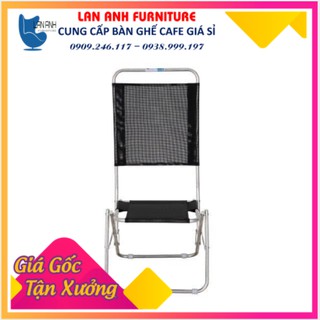 Ghế xếp cafe khung inox lưng cao vải lưới 2 mảnh ( LA-C021)