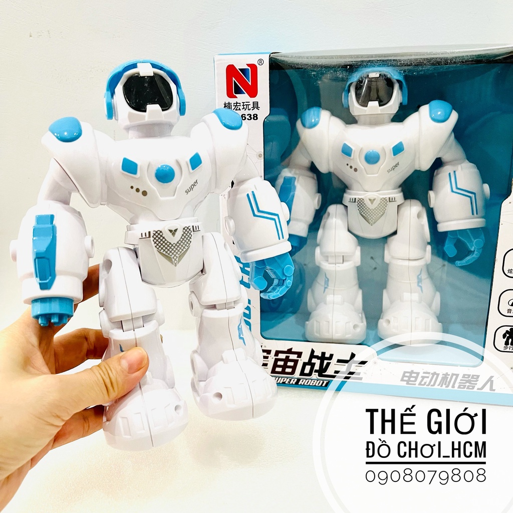 [HOT-CHẤT LƯỢNG] Đồ chơi Robot biết đi có đèn nhạc rất đẹp dành cho bé thích siêu nhân