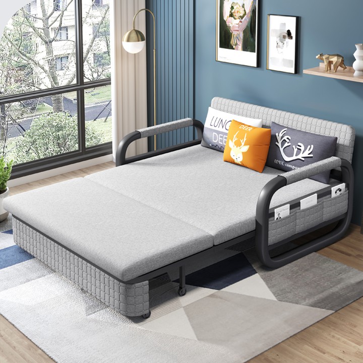 Giường sofa đa năng Ghấp Gọn thành ghế sofa 2 cỡ tặng kèm gối