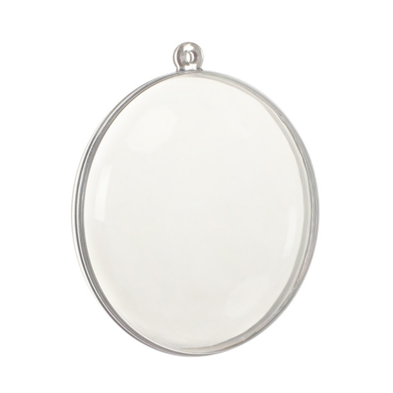 Set 5 Trái Châu Bằng Nhựa Trong Suốt 3.5 Inch Dùng Trang Trí Cây Thông Giáng Sinh DIY