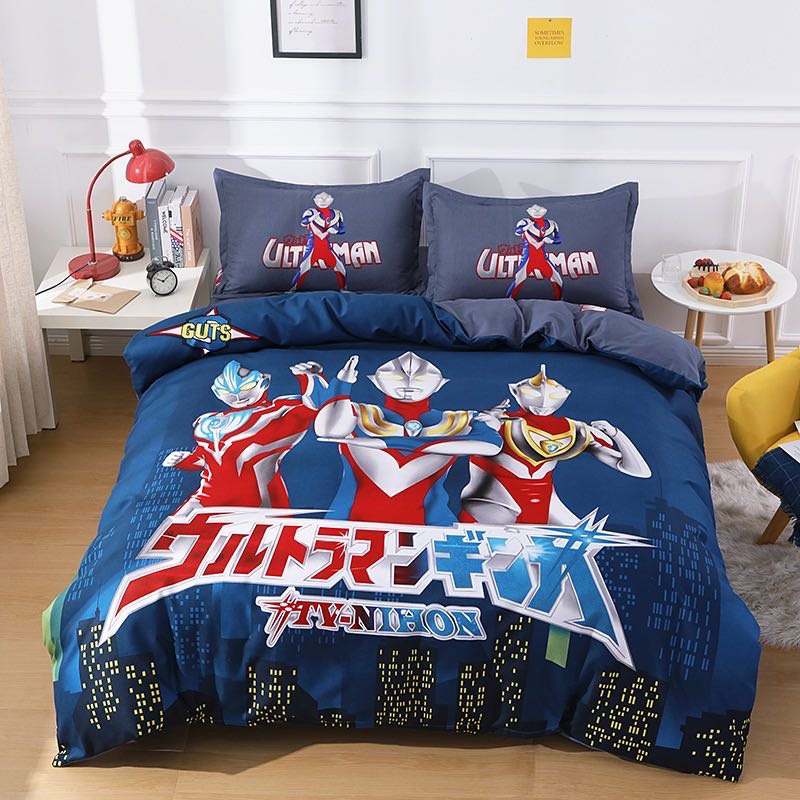Bộ Chăn Ga Cotton 3D cho bé siêu thoáng mát họa tiết cute đáng yêu