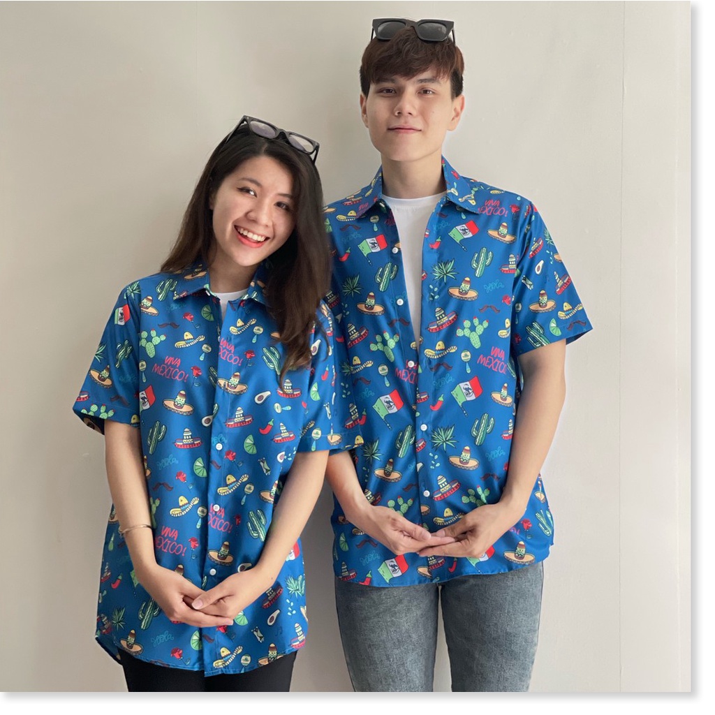 ÁO SƠ MI NỮ FORM RỘNG HOẠ TIẾT HOA LÁ CỰC ĐẸP , TƯƠI TẮN KME FASHION