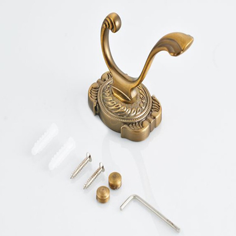 Móc Treo Áo Khoác Bằng Hợp Kim Kẽm Gắn Tường Phòng Ngủ Kiểu Vintage Châu Âu