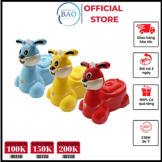 Bô Vệ Sinh Cho Bé Hình Thỏ Có Nhạc Nhựa Việt Nhật Cao Cấp - dụng cụ vệ sinh cho bé tiện lợi