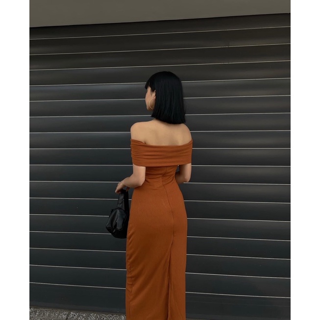 Đầm body trễ vai nơ - Tk778