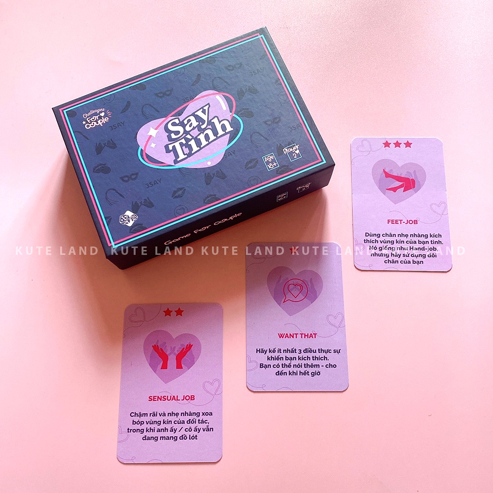 [Che Tên] Bộ Bài Dạo Đầu Say Tình Drinking Game Cho Cặp Đôi Hẹn Hò 78 Lá Tư Thế Kích Thích Cuộc Yêu TB-C-SAYTINH