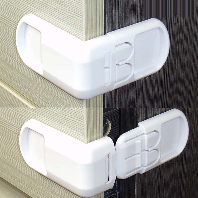 Khóa Cửa Tủ/Ngăn Kéo Bảo Vệ An Toàn 90 Độ Đa Năng Tiện Lợi Cho Trẻ Em